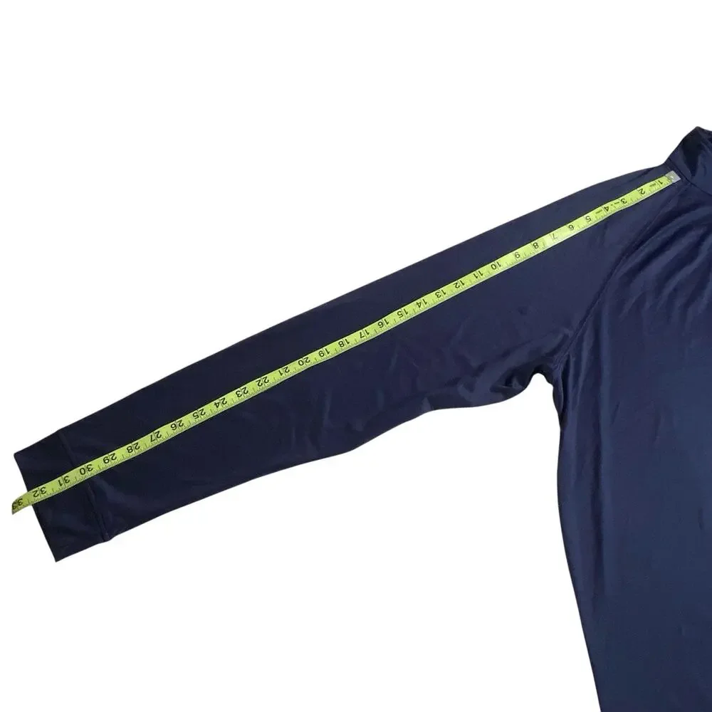 Under Armour NY New York Mets Heat Gear Pullover Shirt Blue 1/4 Zip MLB 2XL